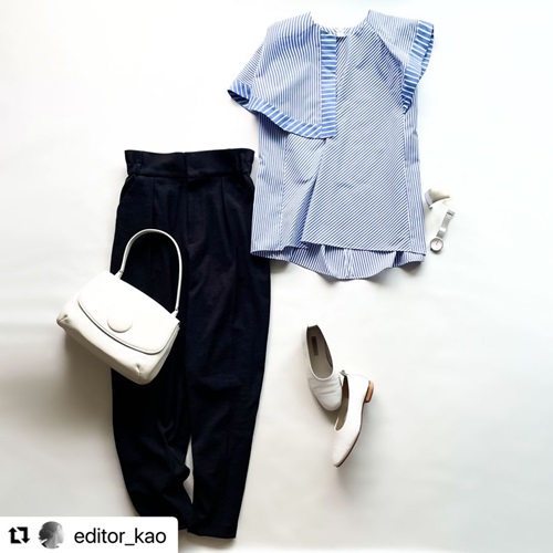 @editor_kao アシンメトリーケープライクブラウス