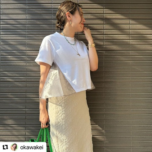 @okawakei ラメコンビＴシャツ